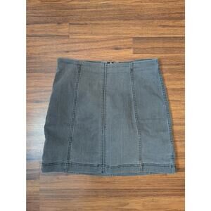 Free People Gray Denim Mini Skirt- Size 10